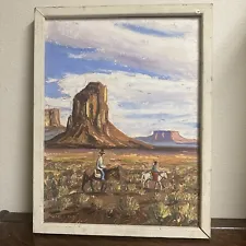 CARL BRAY California Original Signed Vintage Oil Painting Desert Native American