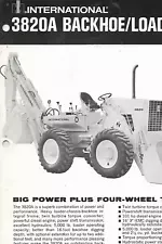 International Harvester 3820A Backhoe Loader Sales Brochure