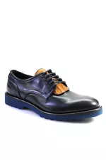 Tardini Mens Genuine American Alligator Leather Lace Up Dress Shoes Navy Size 9.