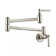 Pot Filler Faucet Polished Nickel: ARCORA Modern Pot Filler Wall Mount Kitche...