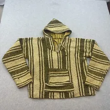 Vintage Drug Rug Hoodie Hippy Weed Marijuana Herb Poncho Mexico No Brand Listed