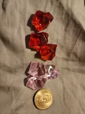 6 SUPERMAN KRYPTONITE RED & PINK ROCKS FOR CUSTOMS