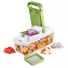 Brentwood Food Chopper and Vegetable Dicer with 6.75 Cup Storage Container in