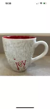 Starbucks Mug Christmas Holiday JOY Live for Love White Red Ceramic 2005 NEW