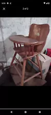 antique high chairs wooden