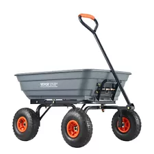 VEVOR Poly Garden Dump Cart Heavy-duty Yard Carts and Wagons 4 cu.ft 600 lbs