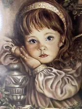 Home Interiors & Gifts Little Angel Framed Picture by Donna Richardson ~ NEW