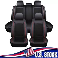 For Ford Maverick 22-24 Full Set Leather+Fiber Car 5-Seat Covers Front Rear Pad