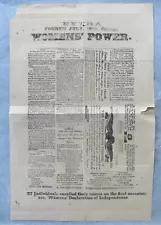 1876 Chicago suffragette Womens' Power vote Feminist newsletter