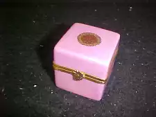 Limoges Square Pink Hinged Trinket Box(s) Style 1