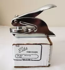 THE ELITE EMBOSSER - Handheld Embosser with 1-5/8" Round 'L' Monogram Die