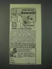 1978 Belsaw One-Man Portable Sawmill Ad