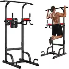 Power Tower Strength Training Dip Station Pull Up Dip Exercise Workout Equipment