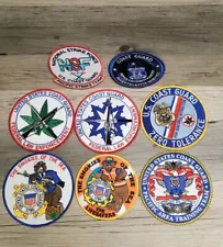 US Coast Guard Patch Lot Of 8 Rare HTF Retired U.S. Many 5" Shoulder Patches