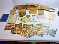 WWI Soldier's Memorabilia, Diary, First Aid Kit, Patch, Postcards And More