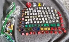 Huge Lot Of 190 Vintage Dice Die, Bakelite, Poker Dice, Various Sizes Colors