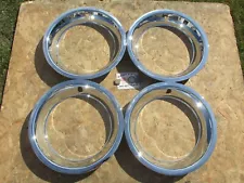 15″X7″ RALLY WHEEL CHROME STAINLESS TRIM RINGS, BEAUTY RINGS, 2.5" DEEP ~4~ 4553