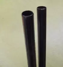 2 each Round Steel Tube 1/2" OD x 24"-Long x.02" Wall-Painted - Black