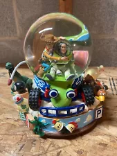 Sale!!-Disney Pixar TOY STORY Musical Snow Globe Woody Buzz Music Box Used