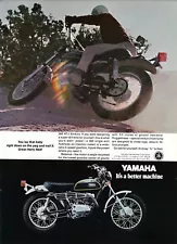 1970 Yamaha 360 RT-1 Enduro Great Hairy Ned Ruggedness Original Color Print Ad