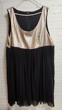 Womens Faux Leather Gold And Black Plus Size Dress Torrid Size 28