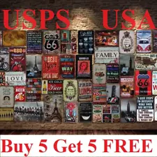 US Vintage Retro Tin Sign door Wall Decor Metal Bar Pub Poster lot wholesale