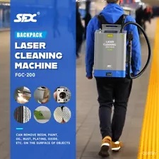 200W Backpack Laser Cleaning Machine Laser Cleaner Rust Removal with Battery