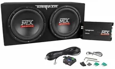 MTX Terminator TNP212D2 1200 Watt 2 Ohm Dual 12” Subwoofers/Sub Box/Amp Package