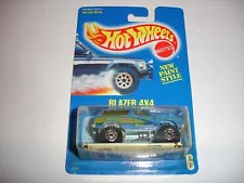 1989 Mattel Hot Wheels #6 Blue Chevy Chevrolet Blazer 4x4 #1514 Off Road Truck