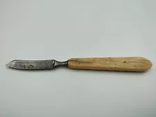 Antique Knife With Ivory Handle And Metal Blade