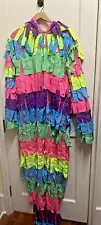 Tipsy Elves Pinata Jumpsuit Costume Zippered Multi Polyester Large