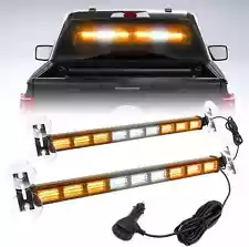 [Upgraded] Switchable 4 Colors Emergency Strobe Traffic Advisor Light Bar 162 LE