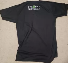 Shake Shack Restaurant Staff Black T-shirt Hamburger Logo Stand for Something Go