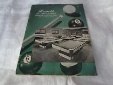 1950 fall/winter Brunswick BILLIARD CATALOG pool tables cue sticks balls chalk++