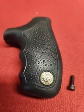 USED FACTORY TAURUS SMALL FRAME REVOLVER BLACK RUBBER GRIPS WITH SCREW Slip On