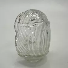 Art Deco Glass Bird Cage Feeder Seed Water Dish Cup Bowl USA. Clear