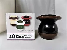 ORIGINAL MADE IN THE U.S.A Li'l CUS TOBACCO CUSPIDOR SPITTOON BLACK & BROWN NEW