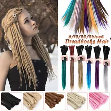 20"/24" Handmade Long Ombre Dreadlocks Single Ended Dreads Locks Hair Extensions