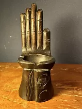 Wooden Carved Hand Offering Sculpture