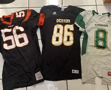 Three High School Football Jerseys , One Medium, Large, X-Large