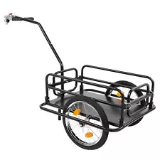 Bike Cargo Trailer, Foldable Bicycle Trailer, Luggage Wagon w/ Universal Hitch