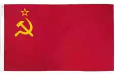 Soviet Union Flag 3x5 ft Former USSR Russia Red w/ Hammer & Sickle Moscow