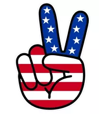 US Flag Peace Sticker Decal A690