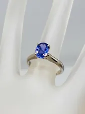 Designer $4000 2ct Natural NO HEAT Purple Blue Sapphire Platinum Wedding Ring