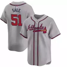 Chris Sale #51 Atlanta Braves Gray Away Player Jersey Uniforms Baseball Jersey