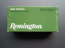 VTG. REMINGTON 357 MAGNUM EMPTY AMMO BOX, 158 GR., LEAD SEMI-WADCUTTER -R357MS