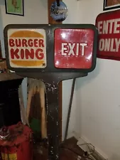 Vintage double sided Burger King Sign form the 70s - 80s rare