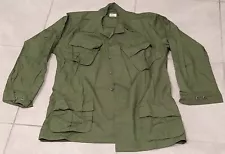 OG-107 Jacket, Vietnam era Jungle Fatigue, Rip-Stop 100% Cotton, NOS, Med Long