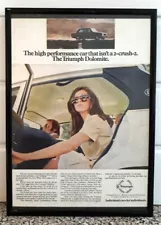 Framed original Classic Car Ad for Triumph Dolomite 1850 from 1973