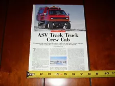 ASV TRACK TRUCK - ORIGINAL 1999 ARTICLE